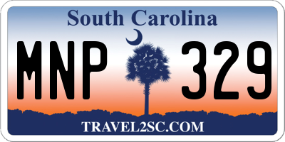 SC license plate MNP329