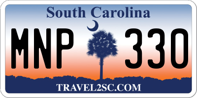 SC license plate MNP330
