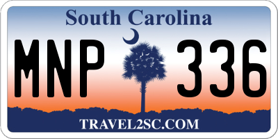SC license plate MNP336