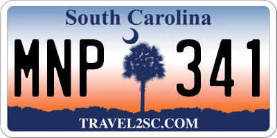 SC license plate MNP341