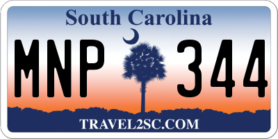SC license plate MNP344