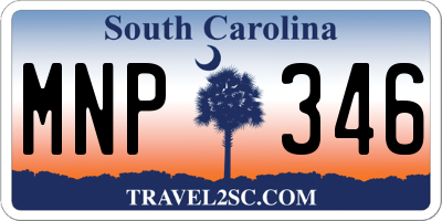SC license plate MNP346