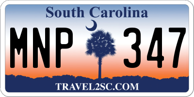 SC license plate MNP347