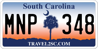 SC license plate MNP348