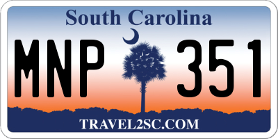 SC license plate MNP351