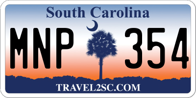 SC license plate MNP354
