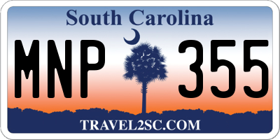 SC license plate MNP355