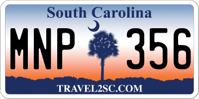 SC license plate MNP356