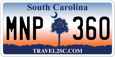 SC license plate MNP360