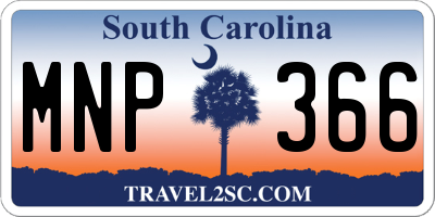 SC license plate MNP366