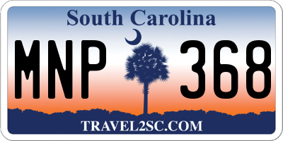 SC license plate MNP368