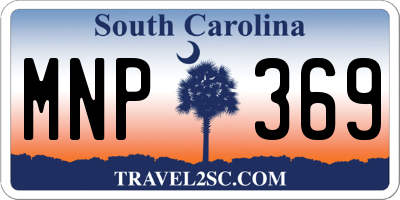 SC license plate MNP369