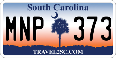 SC license plate MNP373