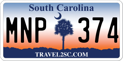 SC license plate MNP374