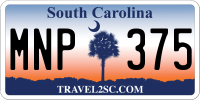 SC license plate MNP375