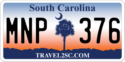 SC license plate MNP376