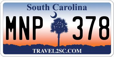 SC license plate MNP378