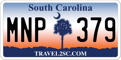 SC license plate MNP379