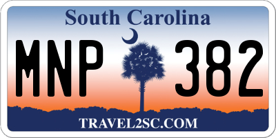 SC license plate MNP382