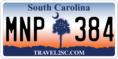SC license plate MNP384