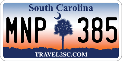 SC license plate MNP385