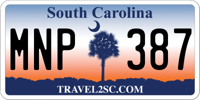 SC license plate MNP387