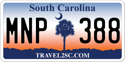 SC license plate MNP388