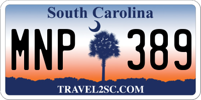SC license plate MNP389