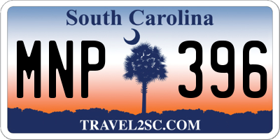 SC license plate MNP396