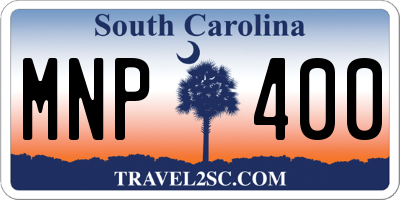 SC license plate MNP400