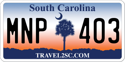 SC license plate MNP403