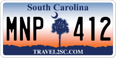 SC license plate MNP412