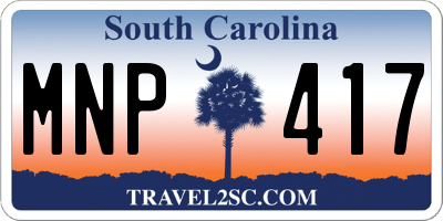 SC license plate MNP417