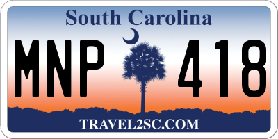 SC license plate MNP418