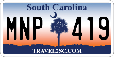 SC license plate MNP419