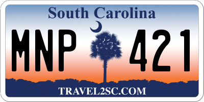 SC license plate MNP421