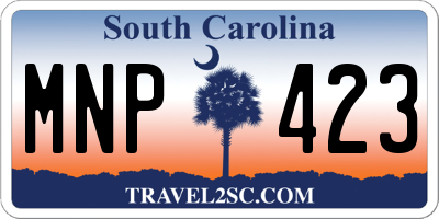 SC license plate MNP423