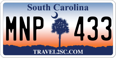 SC license plate MNP433