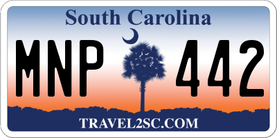 SC license plate MNP442