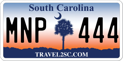 SC license plate MNP444