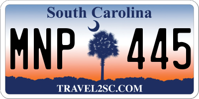 SC license plate MNP445