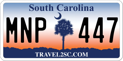 SC license plate MNP447