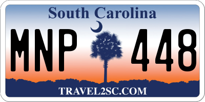 SC license plate MNP448
