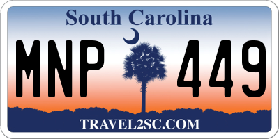 SC license plate MNP449