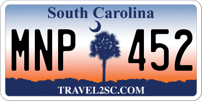 SC license plate MNP452
