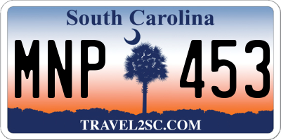 SC license plate MNP453