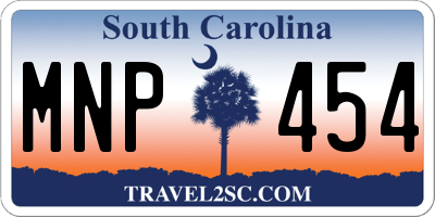 SC license plate MNP454