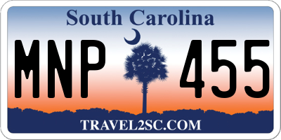 SC license plate MNP455