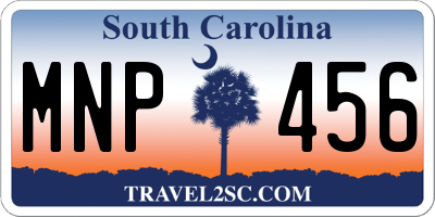 SC license plate MNP456