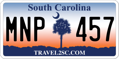 SC license plate MNP457
